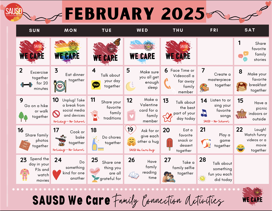 We Care Calendar English 25